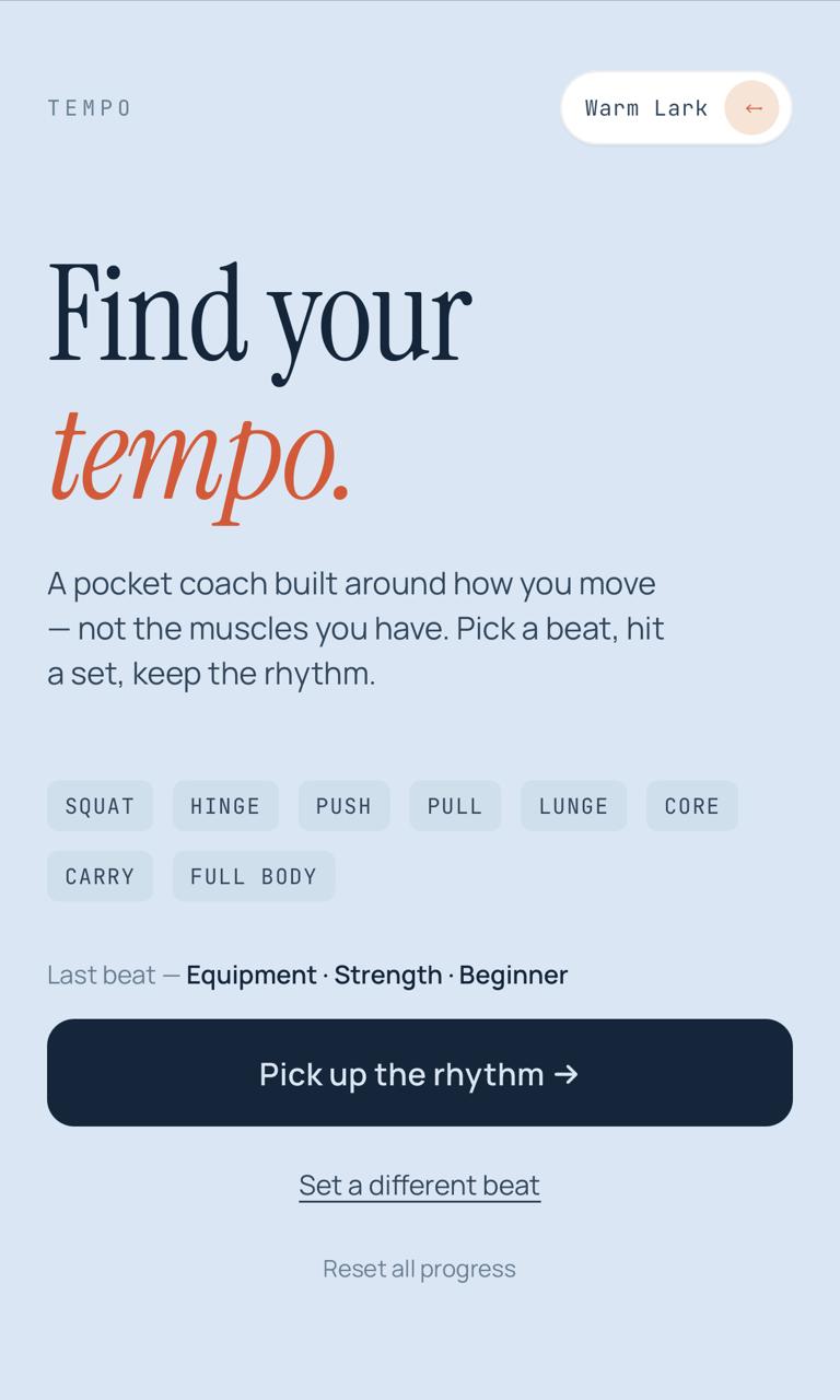 Tempo — find your tempo